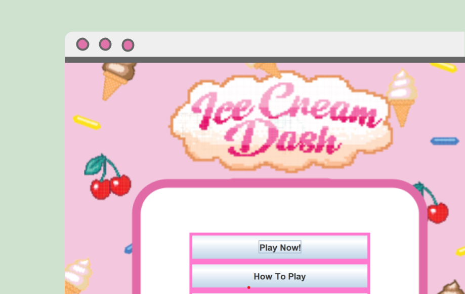 Ice Cream Dash game play snapshot